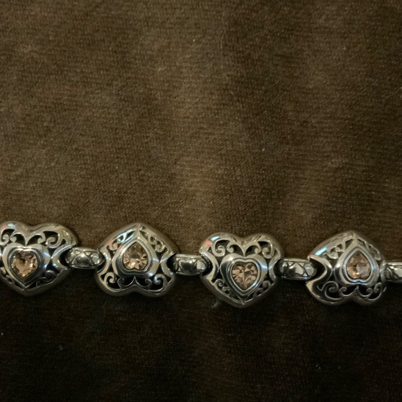 Brighton Silver and Pink Heart Bracelet - Picture 2 of 3